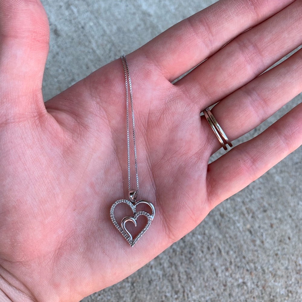 Kay Jewelers Double Heart Diamond Necklace